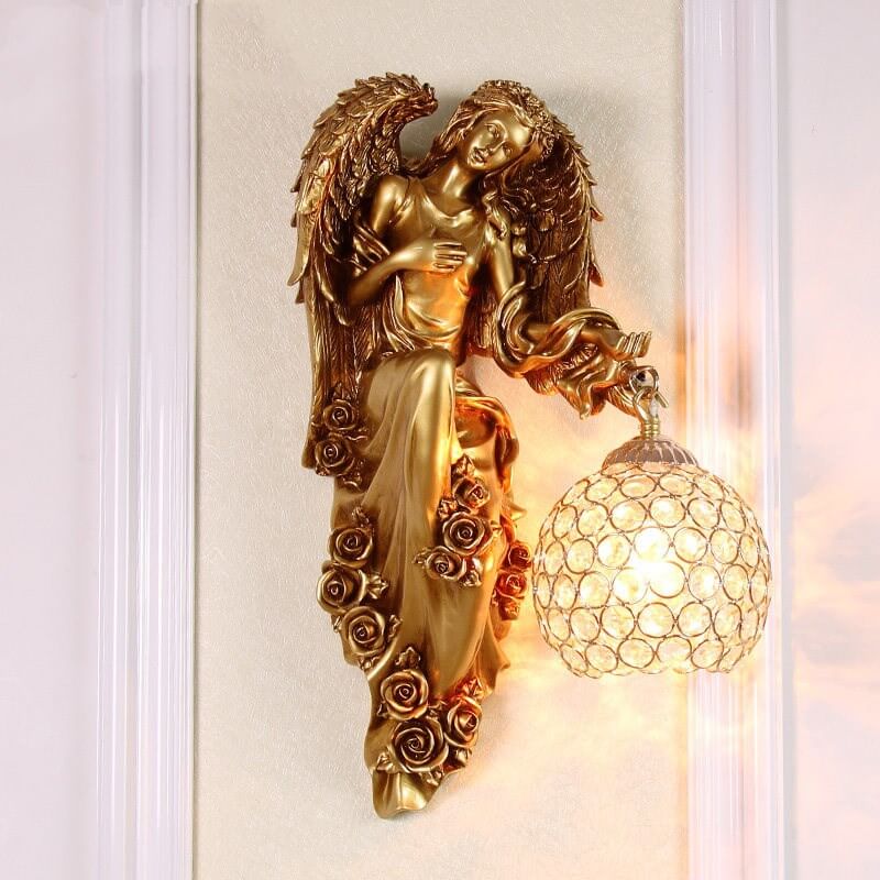 European Style Angel Wall Lamp Led Living Room Background Wall