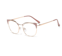 Metal retro glasses frame new flat mirror