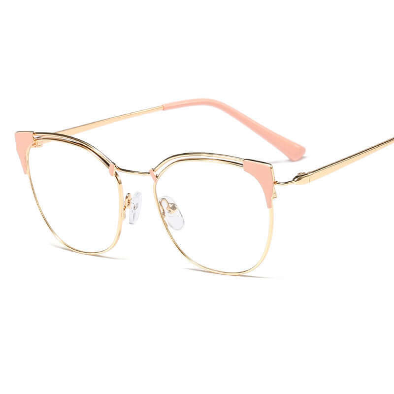 Metal retro glasses frame new flat mirror