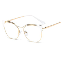 Metal retro glasses frame new flat mirror